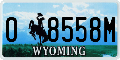 WY license plate 08558M