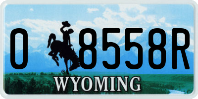 WY license plate 08558R