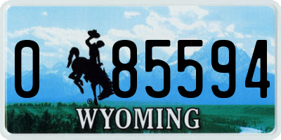 WY license plate 085594