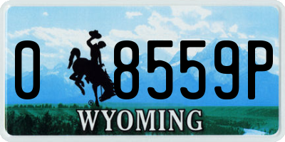 WY license plate 08559P