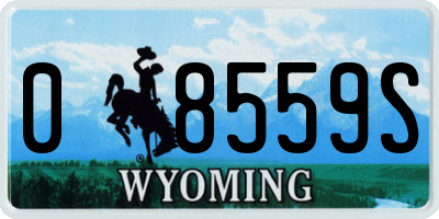 WY license plate 08559S