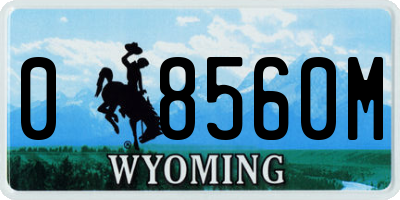 WY license plate 08560M
