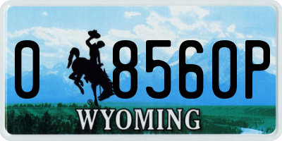 WY license plate 08560P