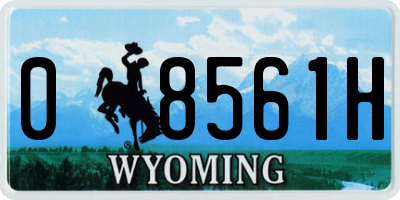 WY license plate 08561H