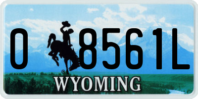 WY license plate 08561L