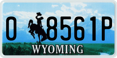 WY license plate 08561P