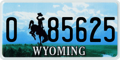 WY license plate 085625