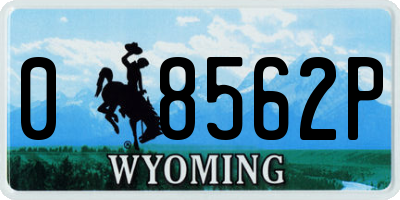 WY license plate 08562P