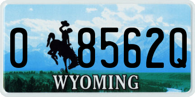 WY license plate 08562Q