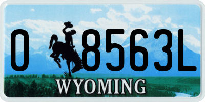 WY license plate 08563L