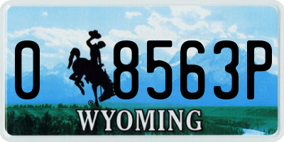 WY license plate 08563P