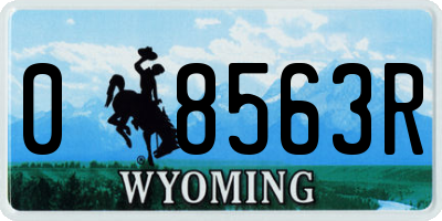 WY license plate 08563R