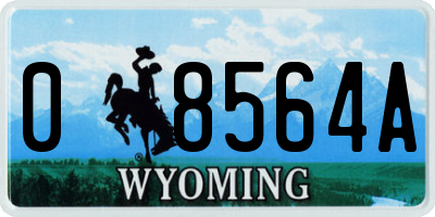 WY license plate 08564A