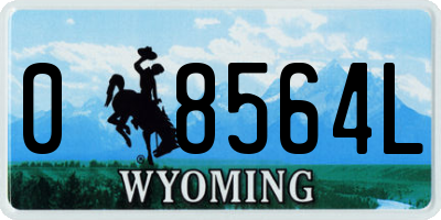 WY license plate 08564L