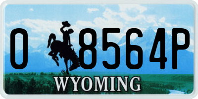 WY license plate 08564P
