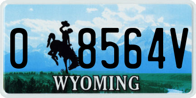 WY license plate 08564V