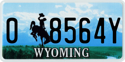 WY license plate 08564Y