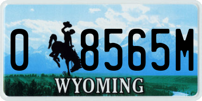 WY license plate 08565M