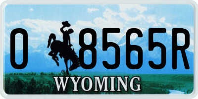 WY license plate 08565R
