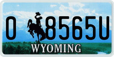 WY license plate 08565U