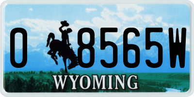WY license plate 08565W