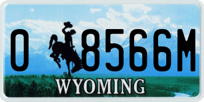 WY license plate 08566M