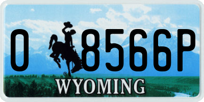 WY license plate 08566P
