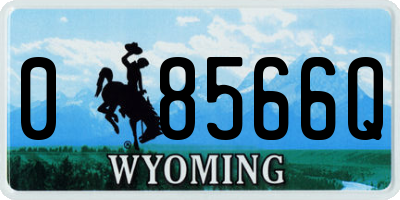 WY license plate 08566Q