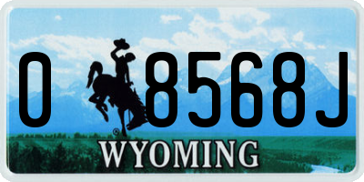 WY license plate 08568J