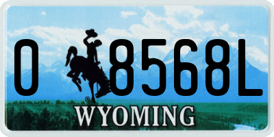 WY license plate 08568L
