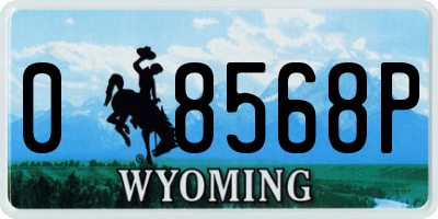 WY license plate 08568P