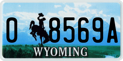 WY license plate 08569A