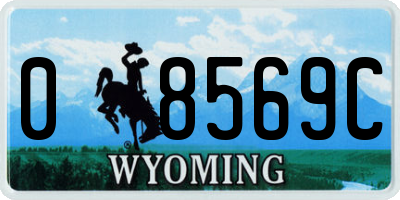 WY license plate 08569C