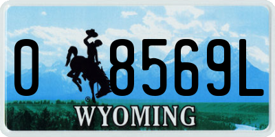 WY license plate 08569L