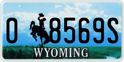 WY license plate 08569S