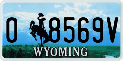 WY license plate 08569V