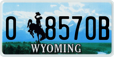 WY license plate 08570B