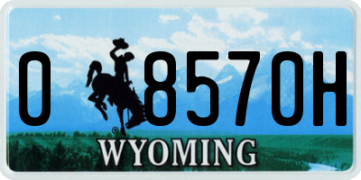 WY license plate 08570H