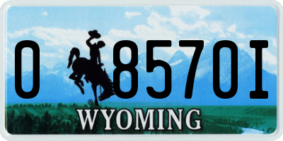 WY license plate 08570I