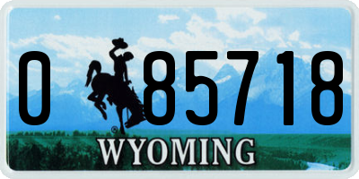 WY license plate 085718