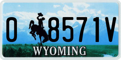WY license plate 08571V