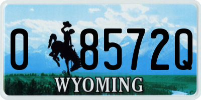 WY license plate 08572Q