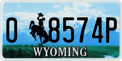 WY license plate 08574P