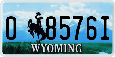 WY license plate 08576I