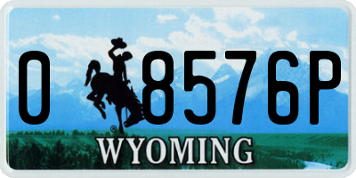 WY license plate 08576P