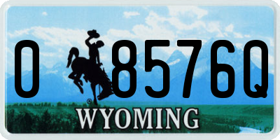 WY license plate 08576Q