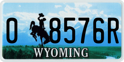 WY license plate 08576R