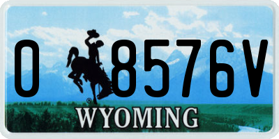 WY license plate 08576V