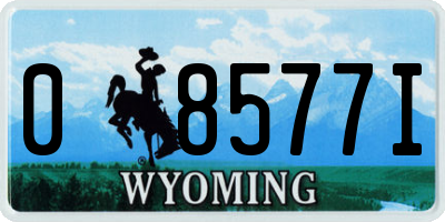 WY license plate 08577I