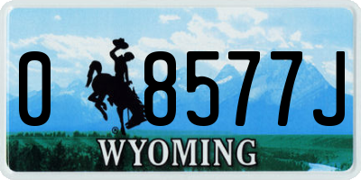 WY license plate 08577J